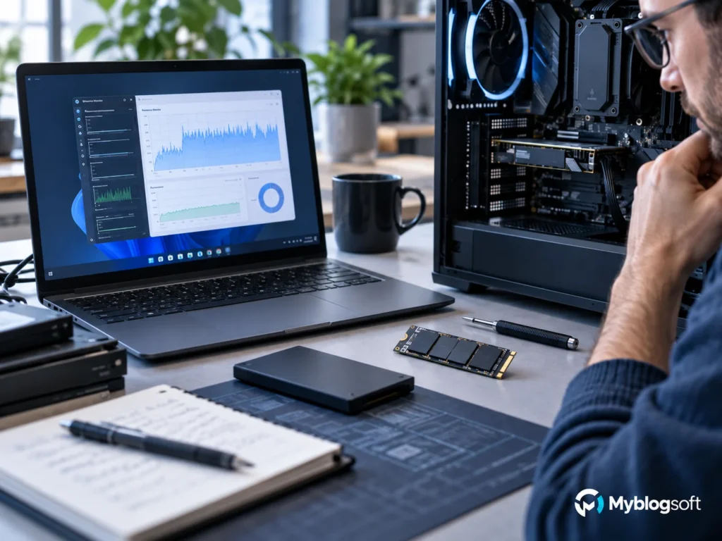 Diagnóstico de rendimiento de almacenamiento en un equipo con Windows.
